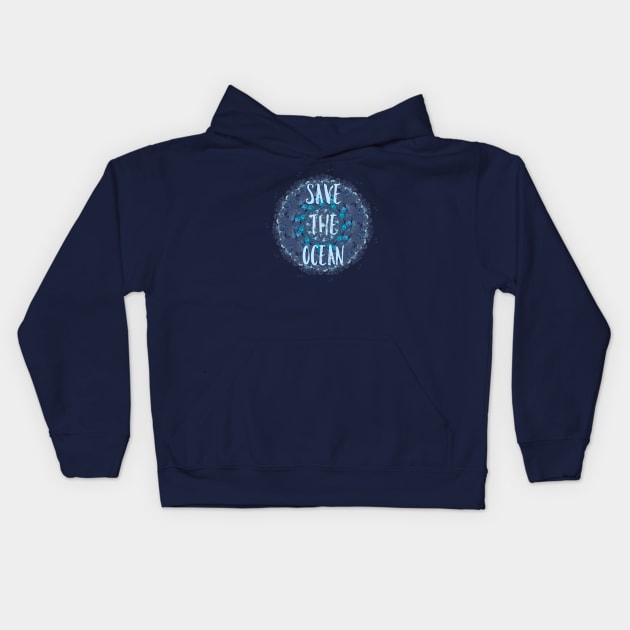 Save the ocean Kids Hoodie by pepques